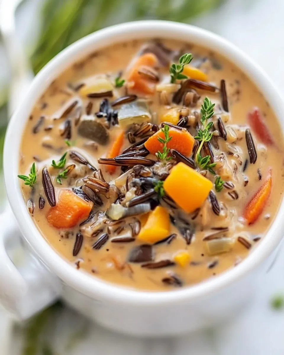 Easy Creamy Wild Rice Soup recipe photo