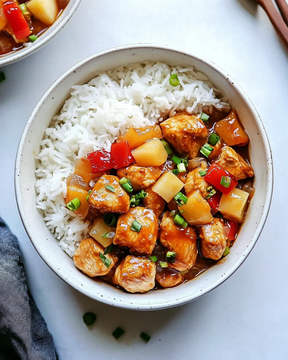 Easy Crockpot Hawaiian Chicken food shot