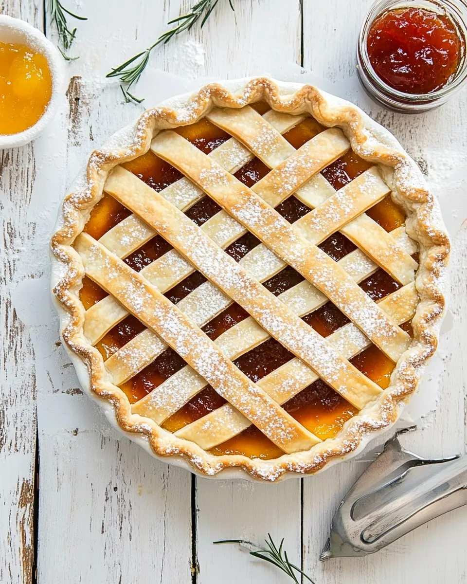 Delicious Crostata - Italian Jam Tart plate image