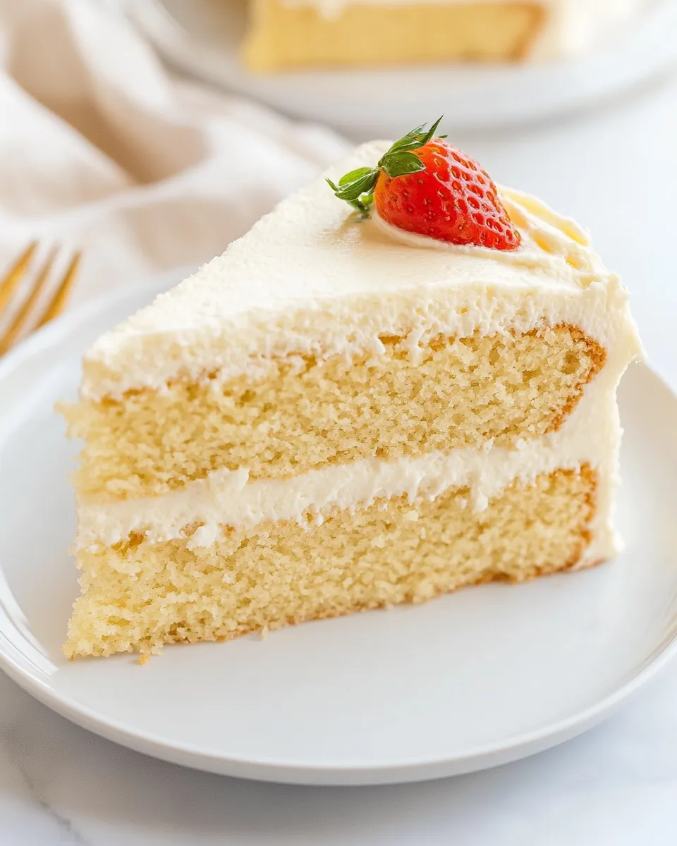 Delicious Dairy-Free Gluten-Free Vanilla Cake food shot