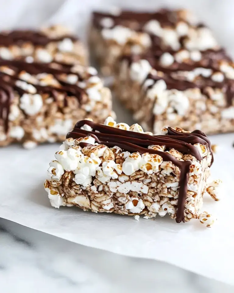 Homemade Dark Chocolate Cappuccino Popcorn Granola Bars photo