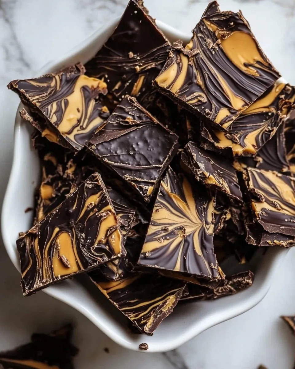 Easy Dark Chocolate Peanut Butter Bark recipe photo