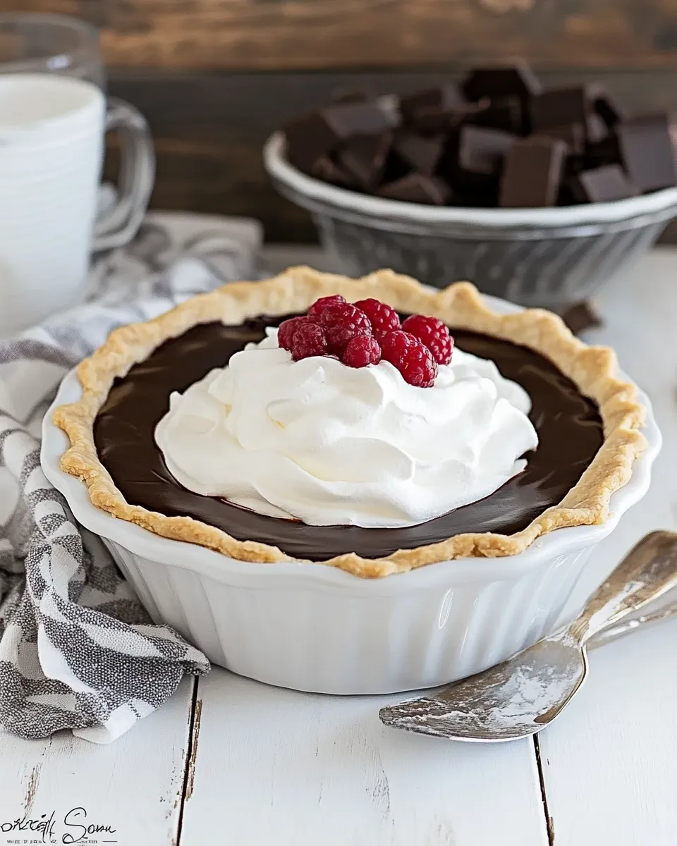 Classic Dark Chocolate Satin Pie dish photo