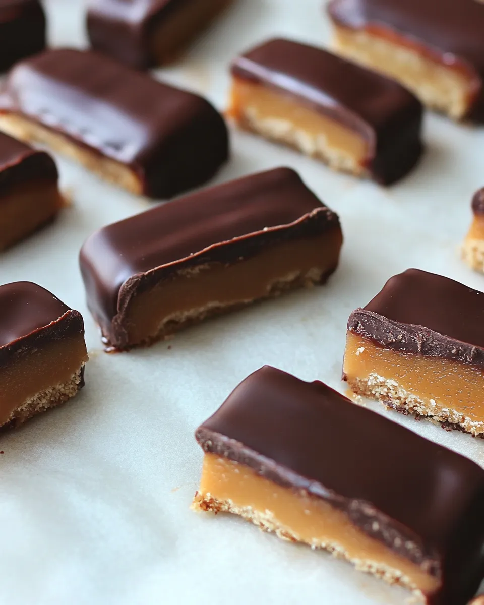 Delicious Dark Chocolate and Salted Caramel Twix Bars dish photo