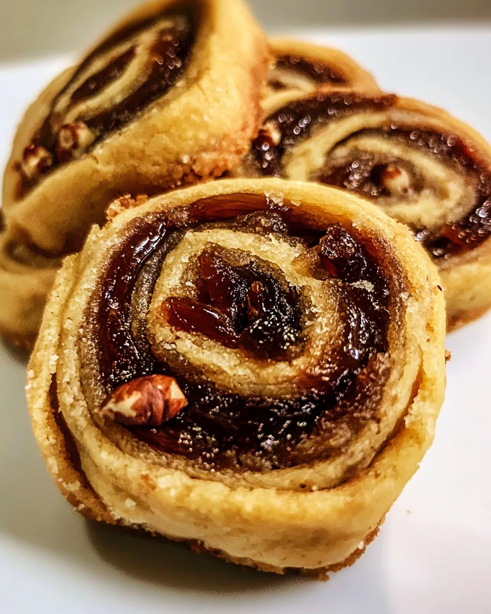 Easy Date Nut Pinwheel Cookies food shot