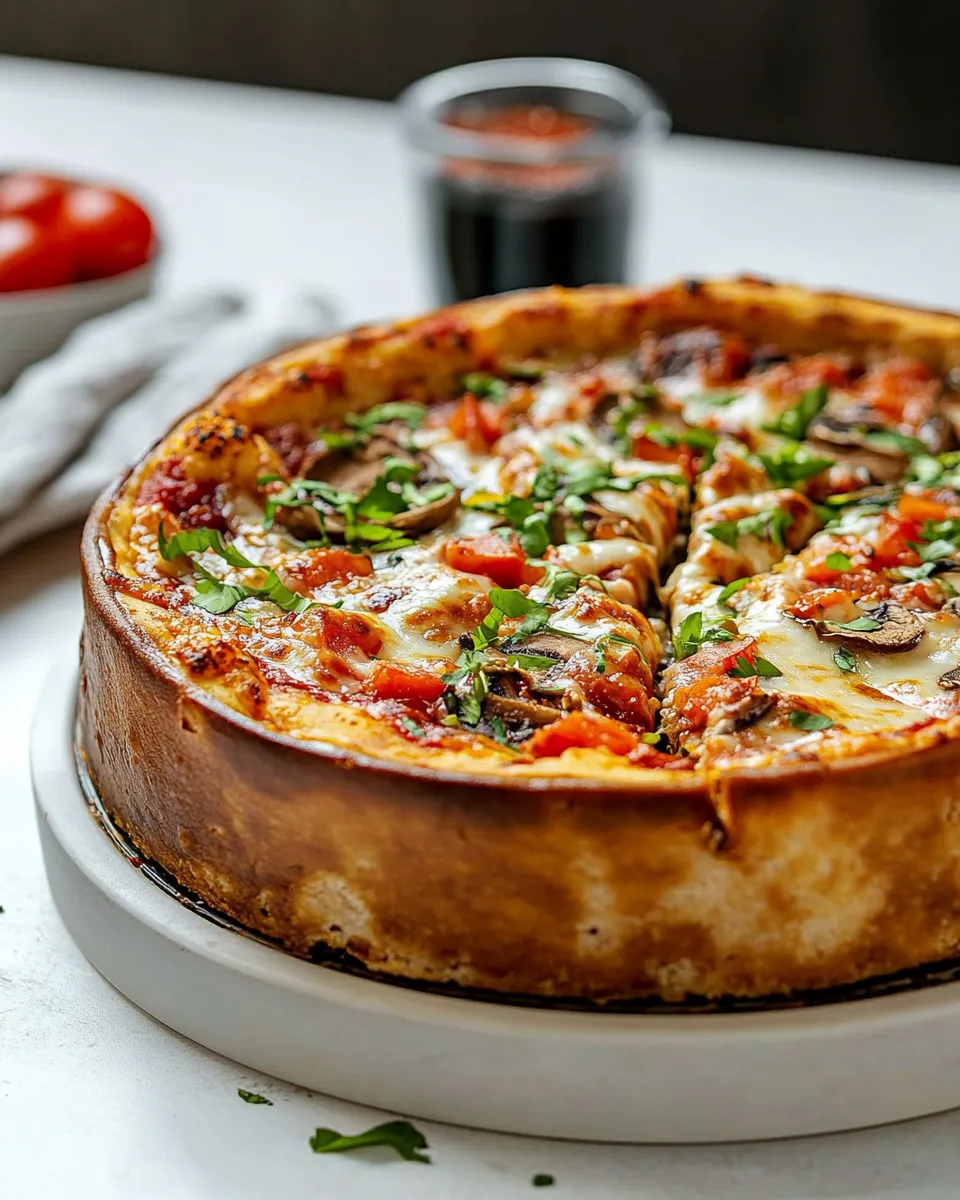 Easy Deep Dish Pizza recipe image