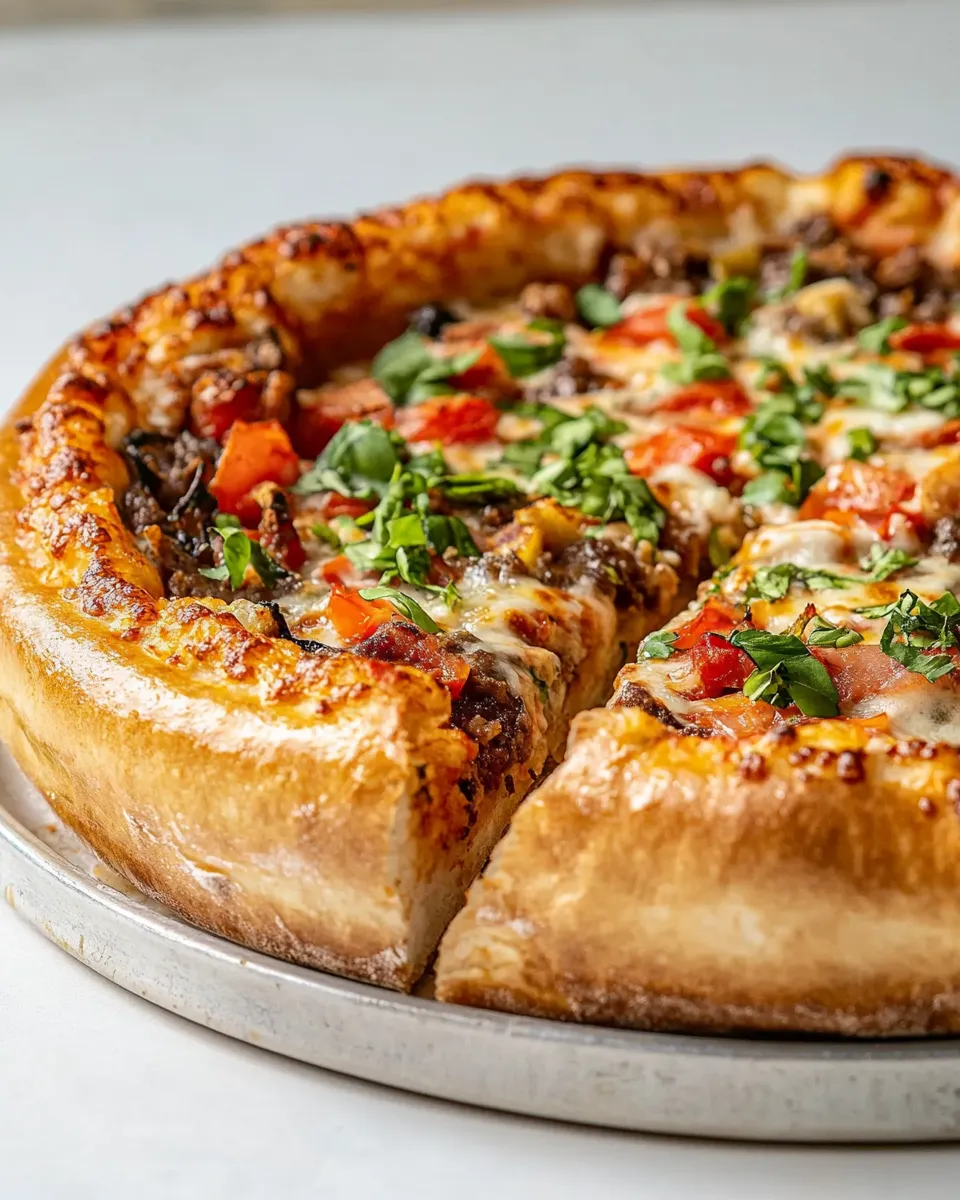 Delicious Deep Dish Pizza dish photo