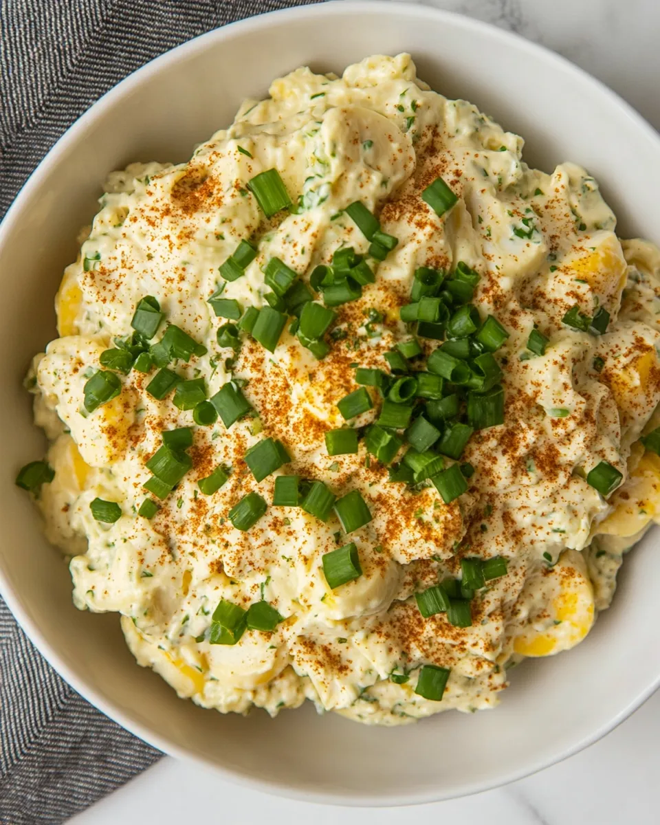 Healthy Deviled Egg Salad food shot