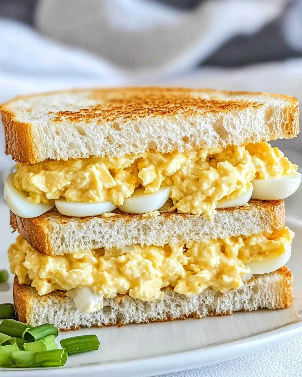 Homemade Deviled Egg Salad Sandwich photo