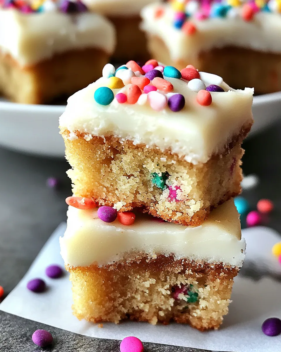 Classic Double Decker Birthday Cake Blondie Bites image