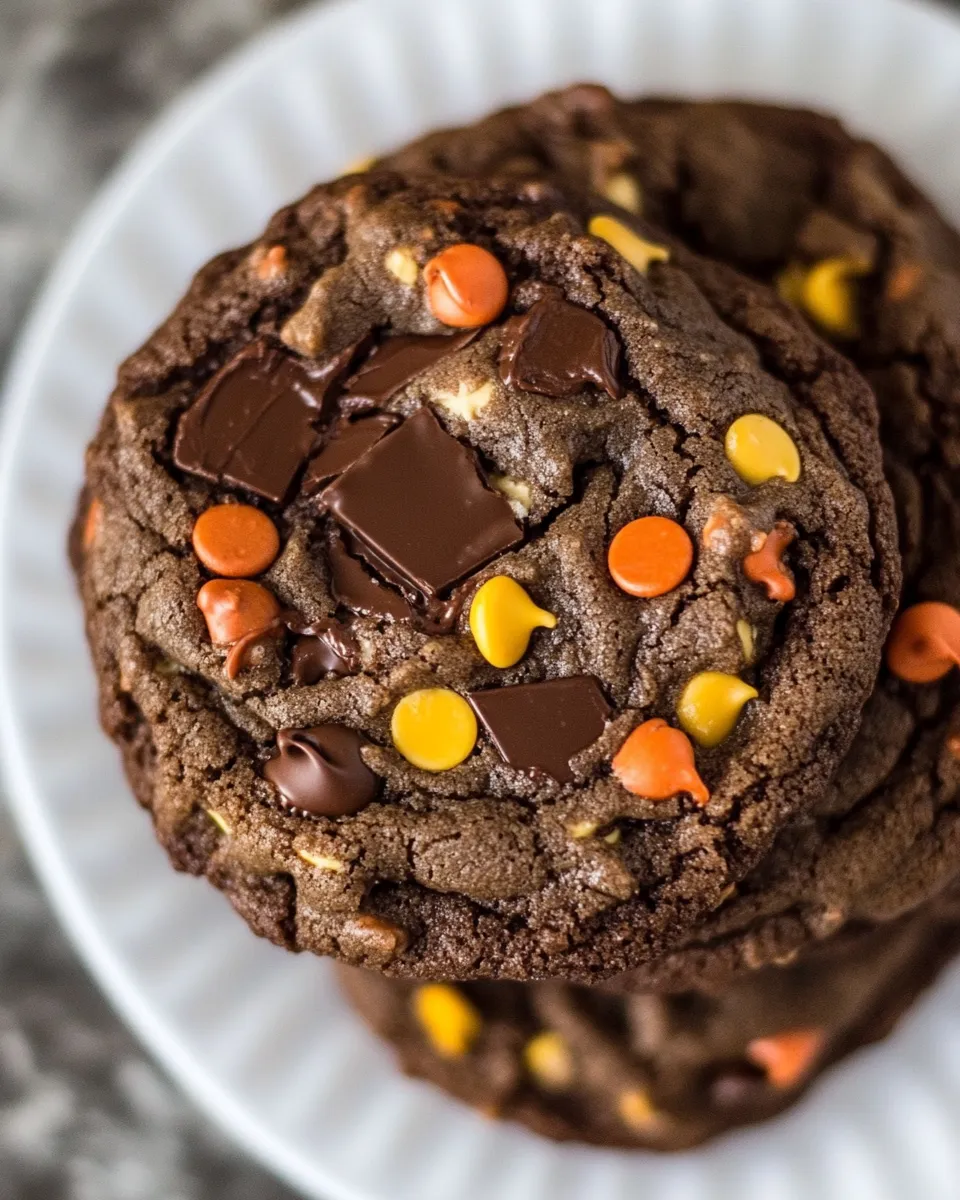 Homemade Double Double Chocolate Peanut Butter Cookies photo