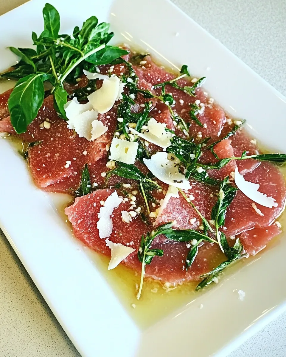 Quick Easy Beef Carpaccio food shot