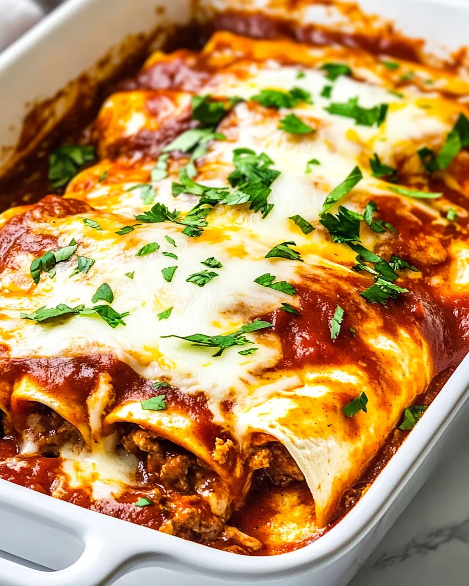 Quick Easy Beef Enchiladas dish photo