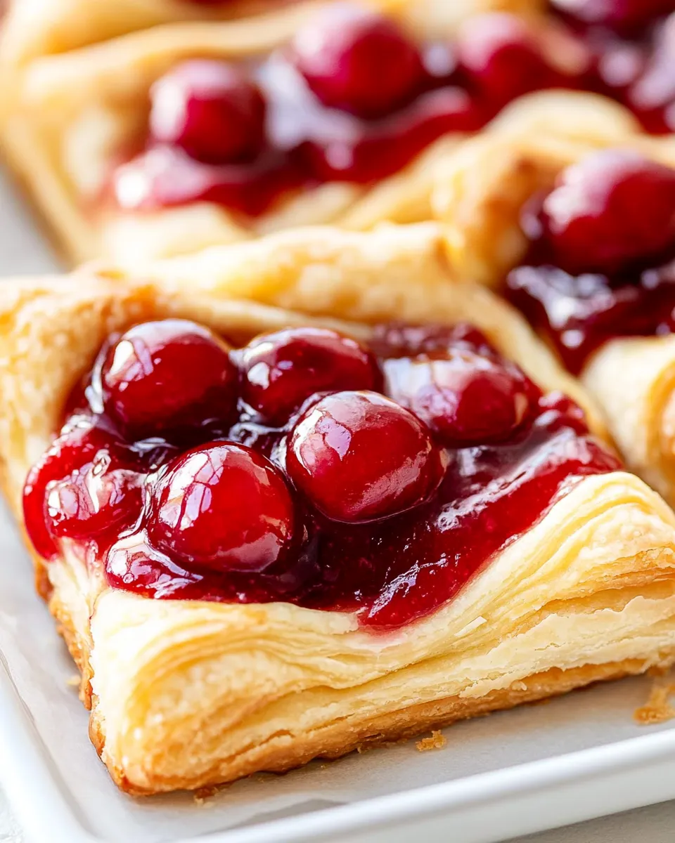 Quick Easy Cherry Danish food shot