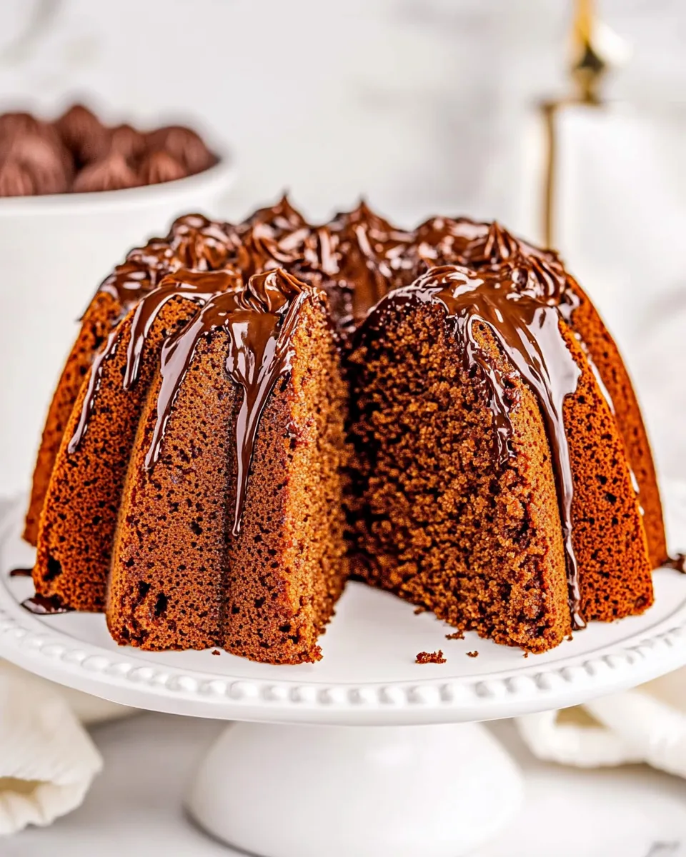 Quick Easy Chocolate Pound Cake plate image