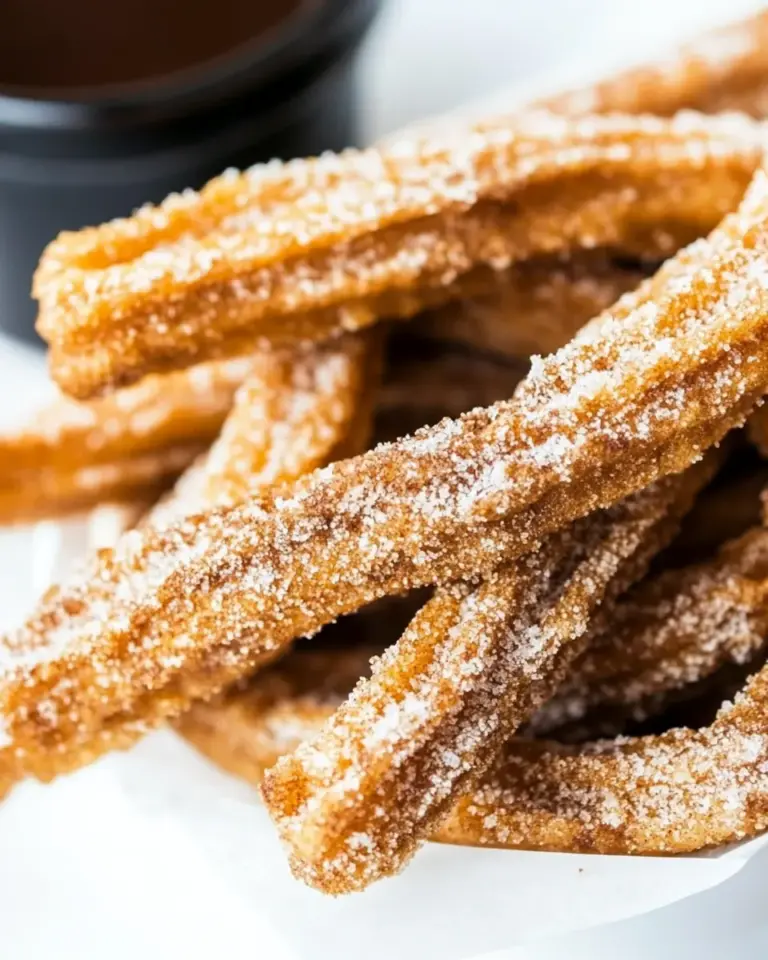 Homemade Easy Churros with Chocolate Sauce photo