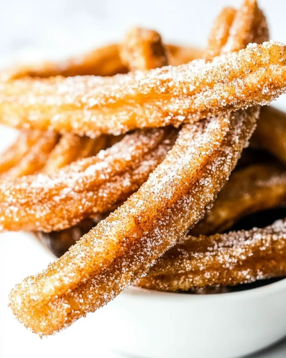 Delicious Easy Churros with Chocolate Sauce recipe photo
