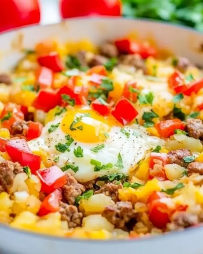 Homemade Easy Eggs, Sausage, and Hash Browns Skillet photo