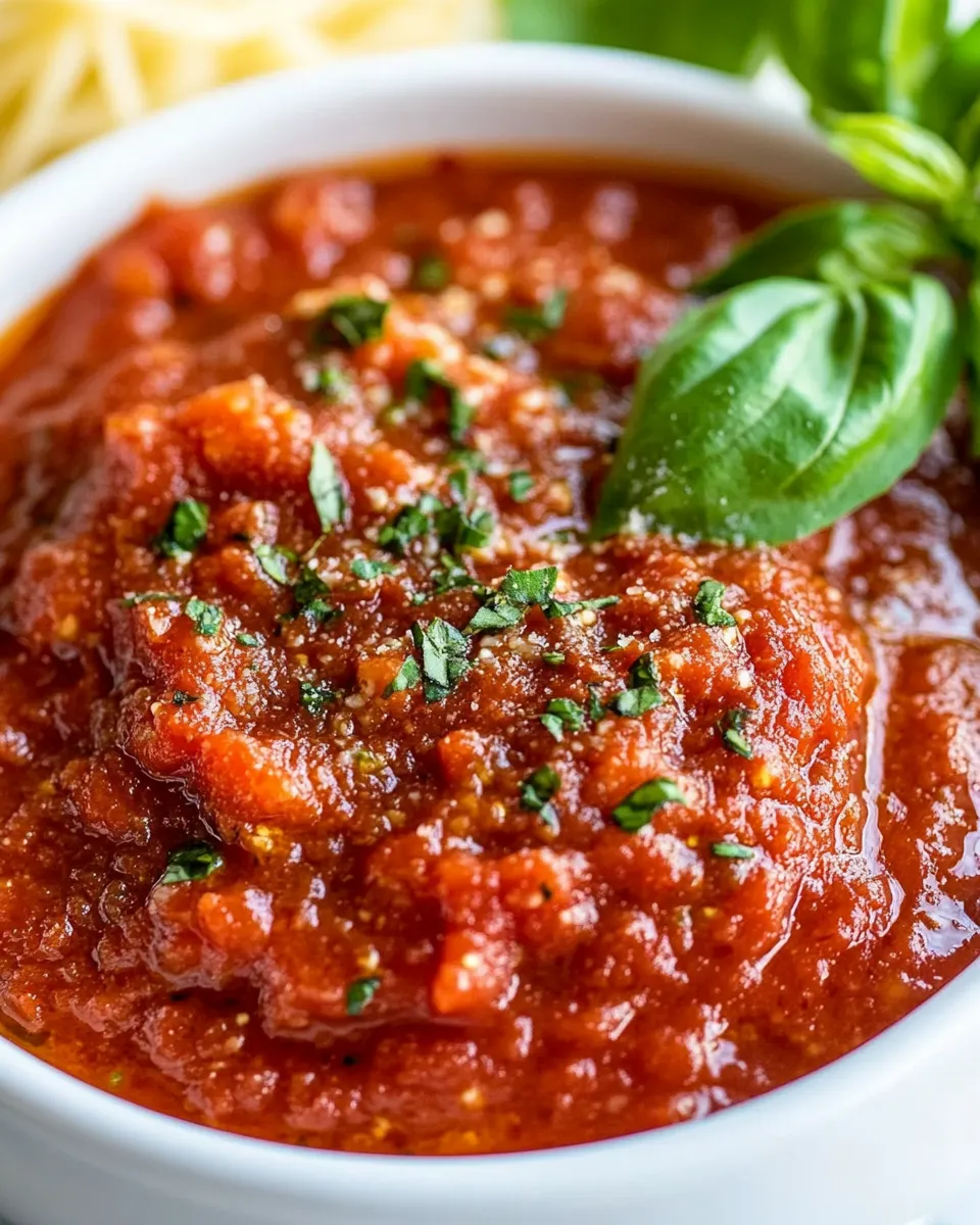 Quick Easy Homemade Marinara Sauce Recipe dish photo