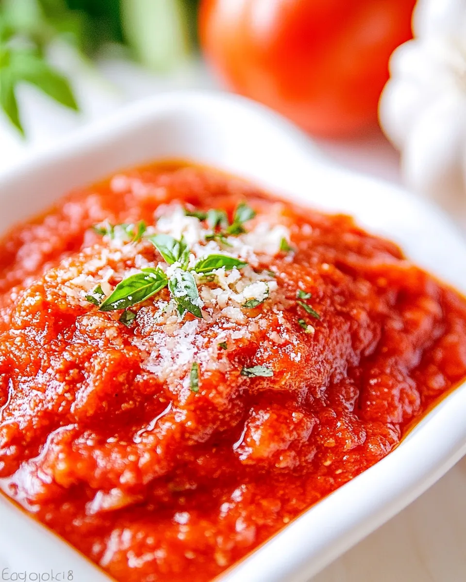 Quick Easy Marinara Sauce Recipe food shot