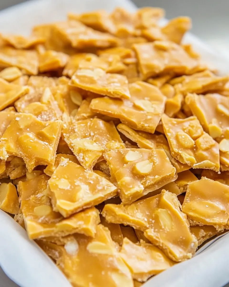 Quick Easy Peanut Brittle shot