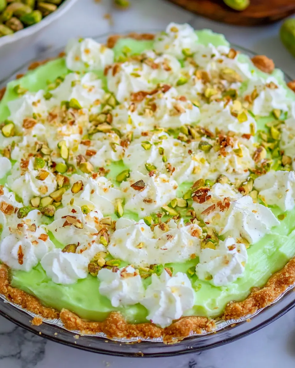 Delicious Easy Pistachio Pie shot