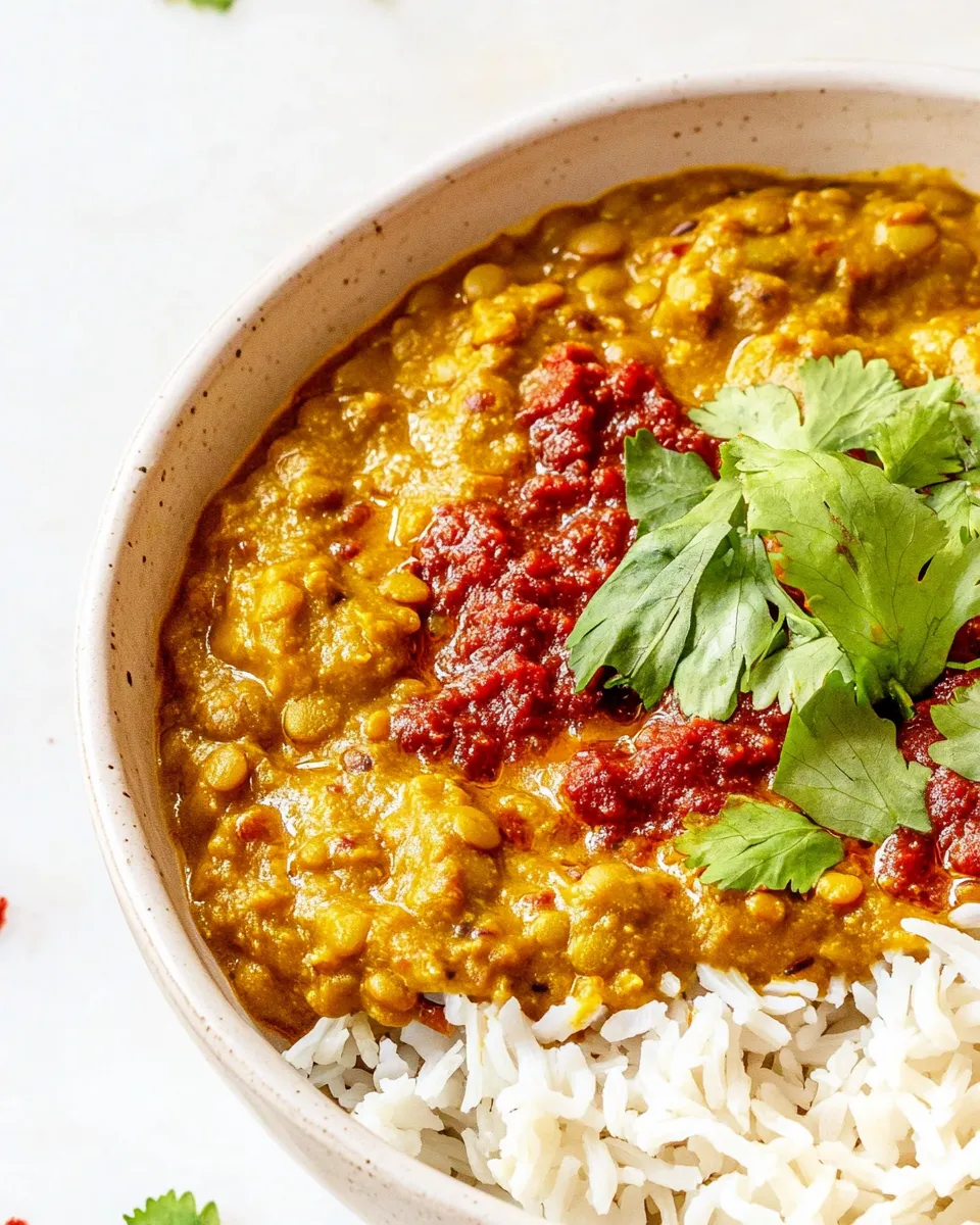 Classic Easy Red Lentil Curry (Vegan & One-Pot Recipe!) image