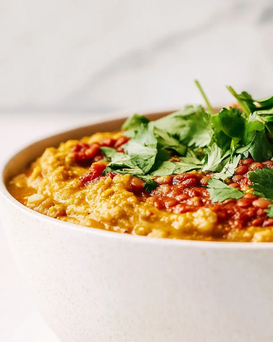 Quick Easy Red Lentil Curry (Vegan & One-Pot Recipe!) dish photo