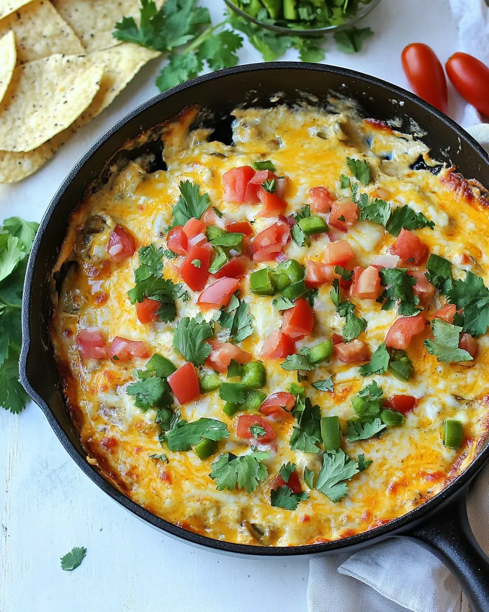 Delicious Easy Skillet Queso Dip food shot