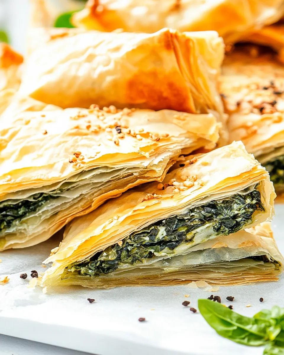 Delicious Easy Spanakopita Recipe (Greek Spinach Pie) dish photo