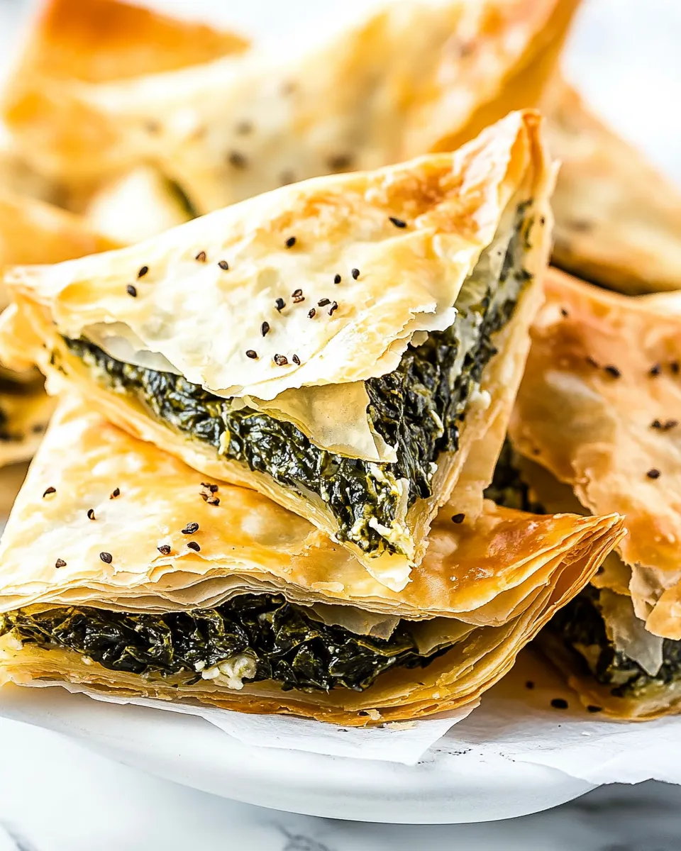 Quick Easy Spanakopita Recipe (Greek Spinach Pie) food shot