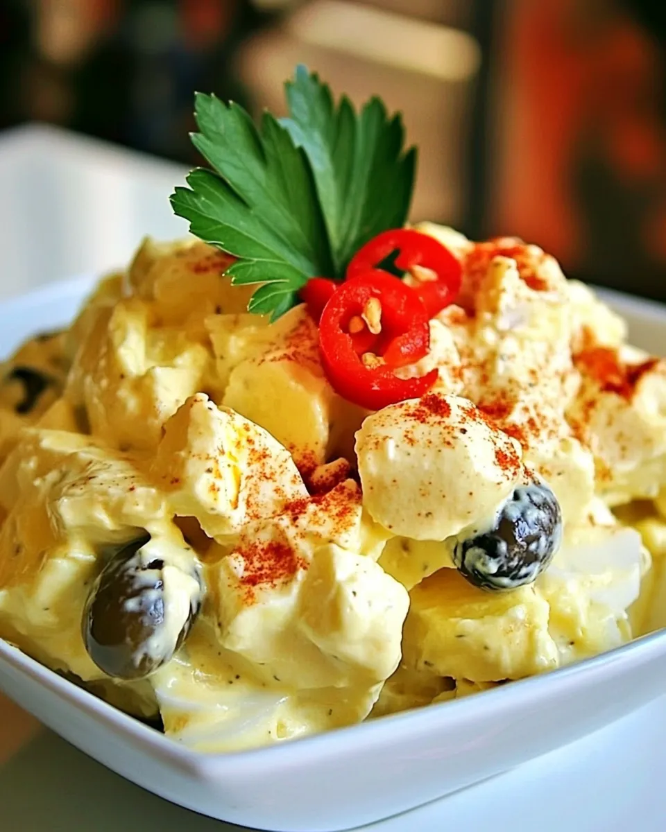 Classic Egg Salad with Olives Recipe image
