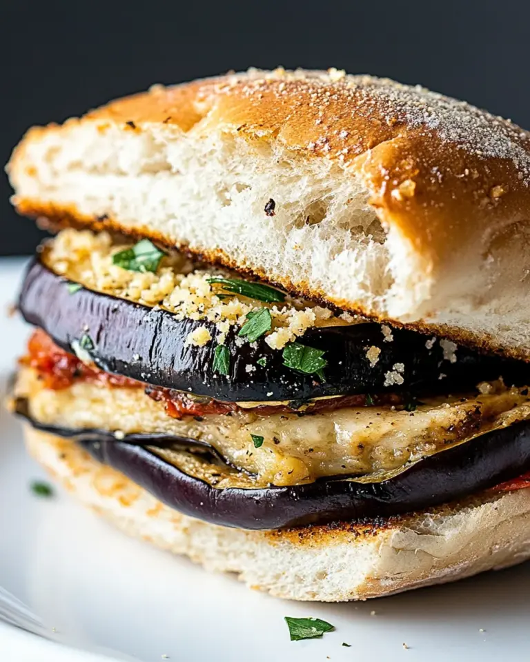 Homemade Eggplant Parmesan Sandwich photo