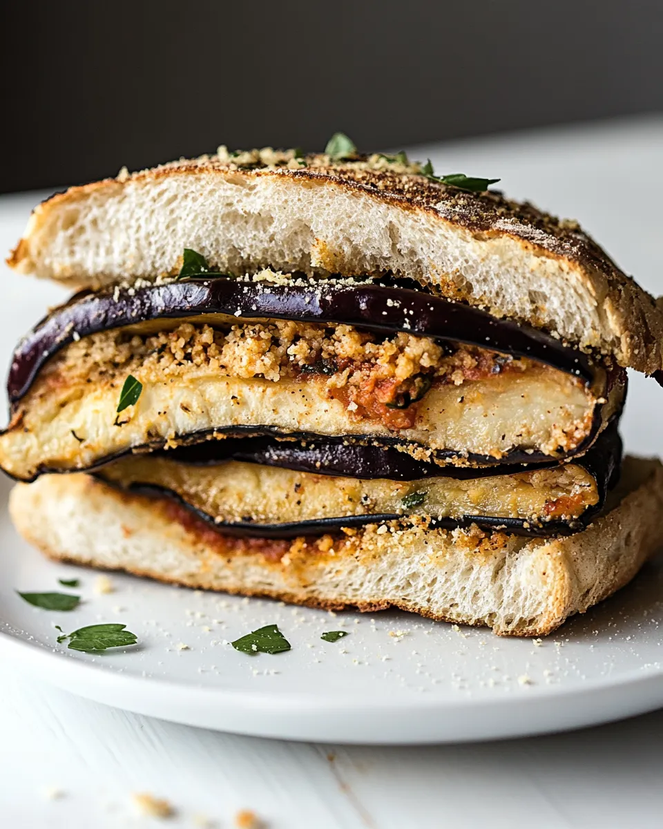Easy Eggplant Parmesan Sandwich recipe photo
