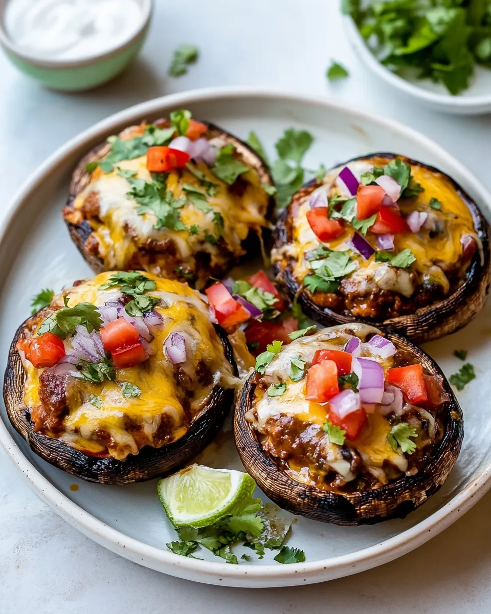 Classic Enchilada Stuffed Mushrooms image