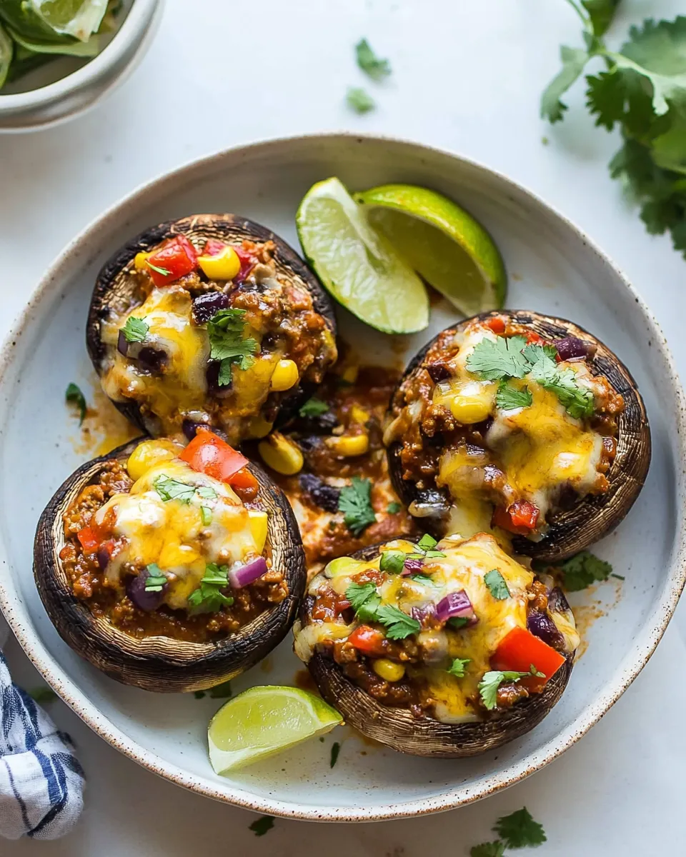 Easy Enchilada Stuffed Mushrooms recipe photo
