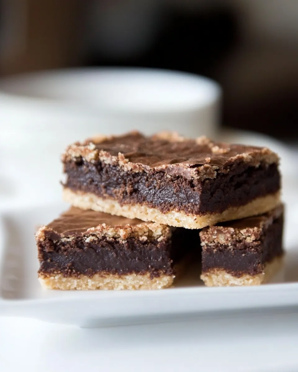 Homemade Espresso Shortbread Brownie Bars photo