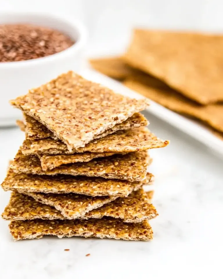Homemade Flaxseed Crackers recipe photo