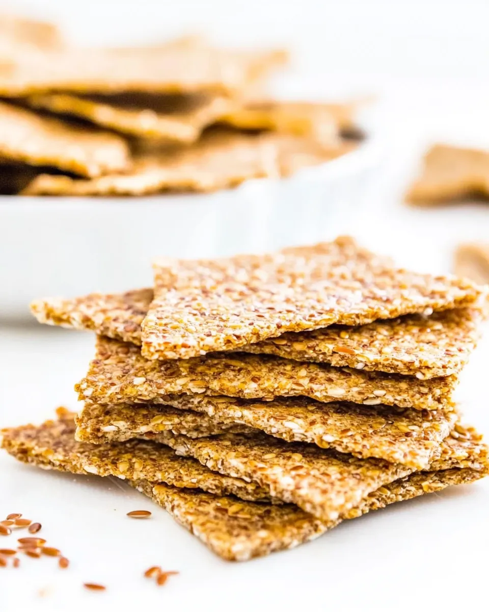 Easy Flaxseed Crackers plate image