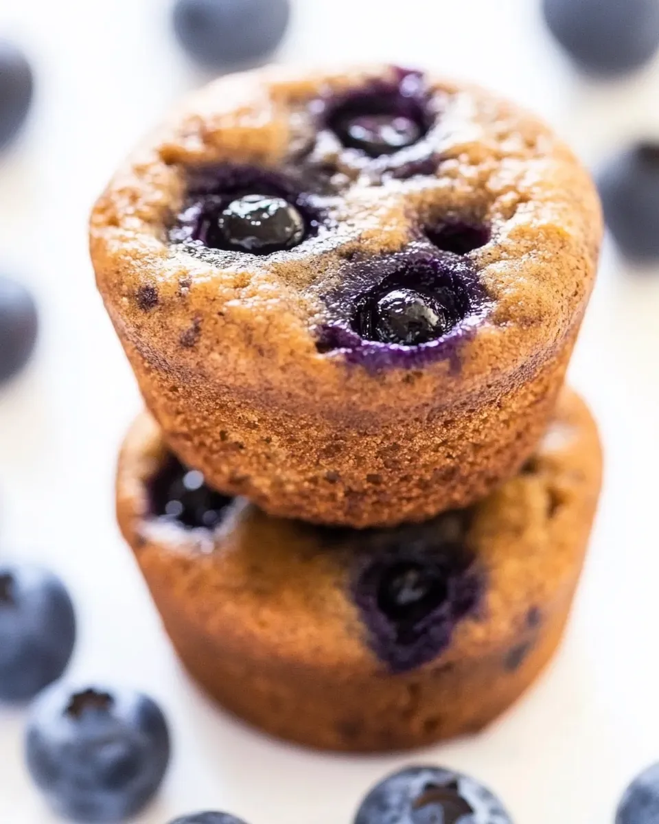 Classic Flourless Blueberry Banana Blender Muffins image