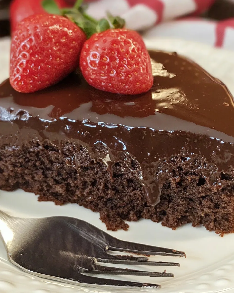 Delicious Flourless Double Chocolate Cake dish photo