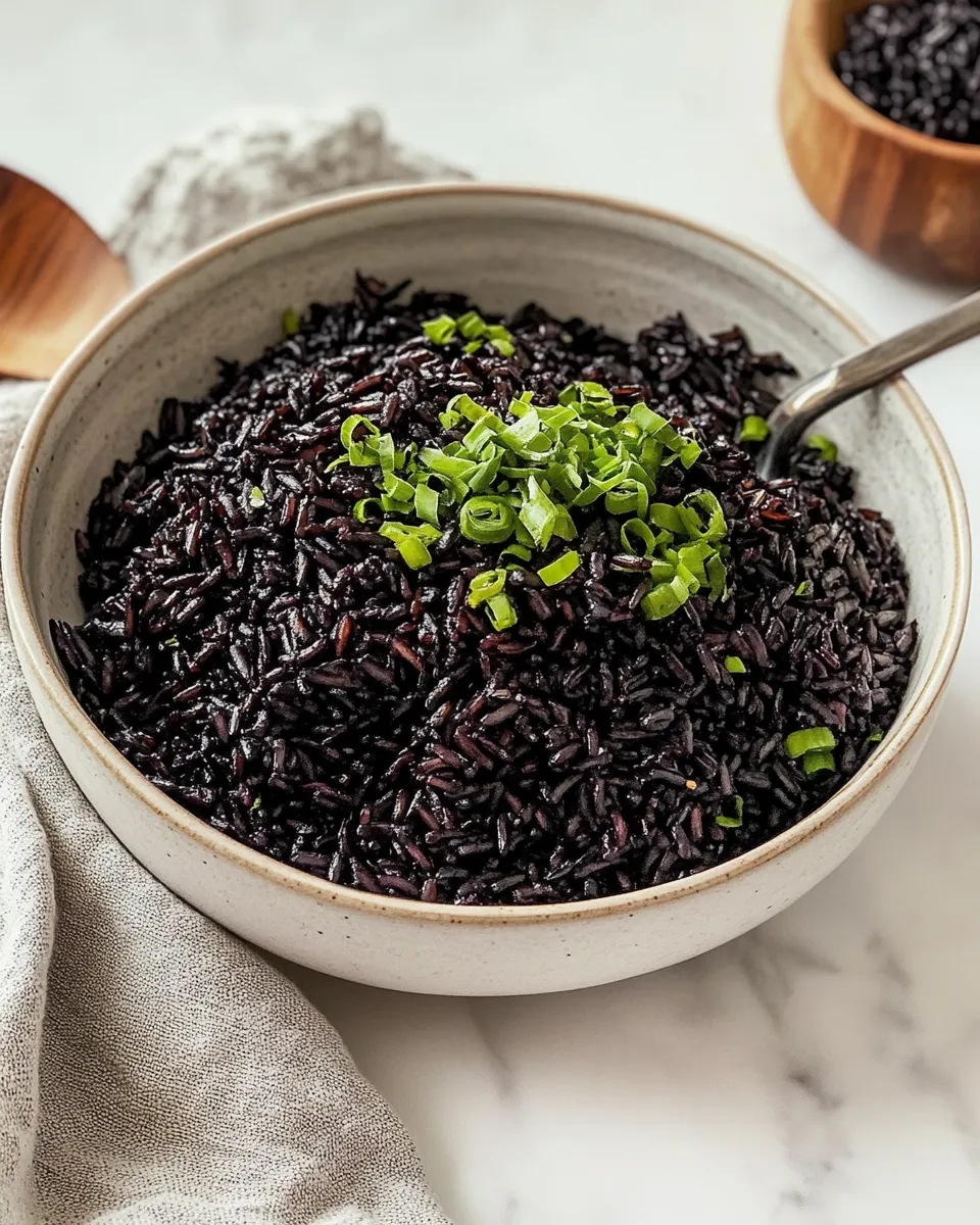 Easy Forbidden Black Rice food shot