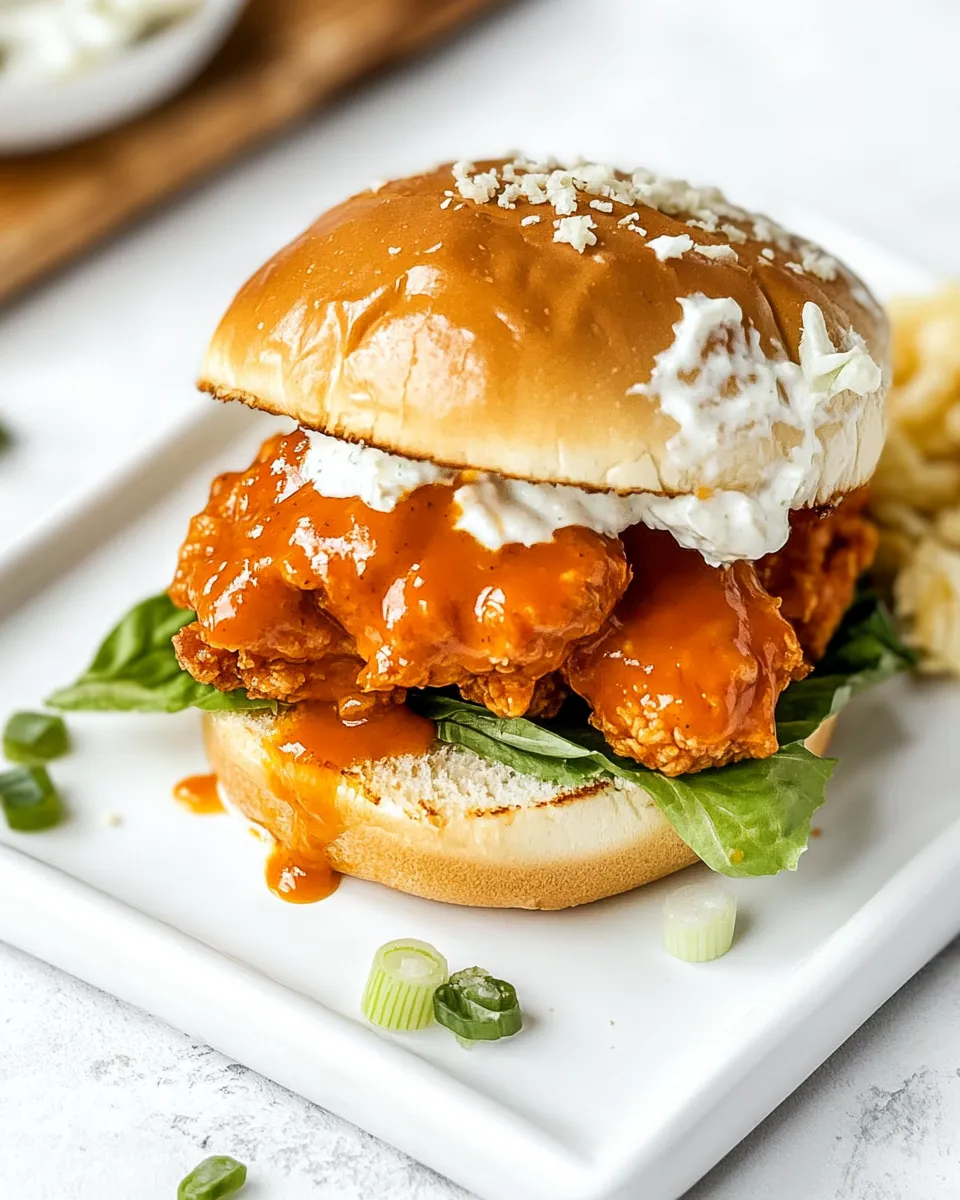 Easy Fried Buffalo Chicken Sandwich recipe photo