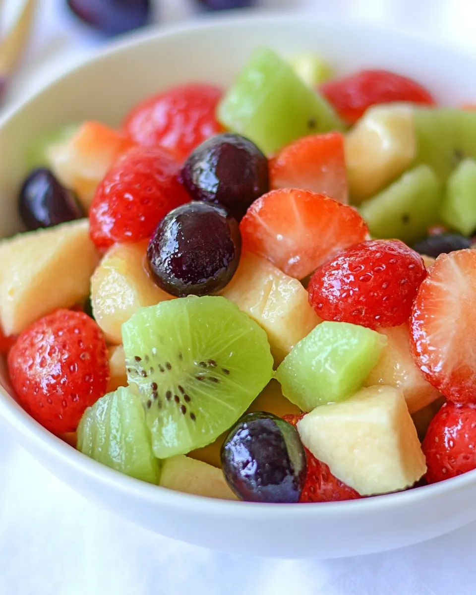 Homemade Fruit Salad with a Citrus and Honey Syrup recipe photo