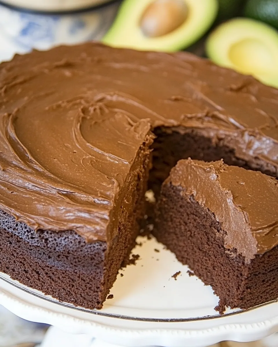 Classic Fudgy Chocolate Avocado Cake image