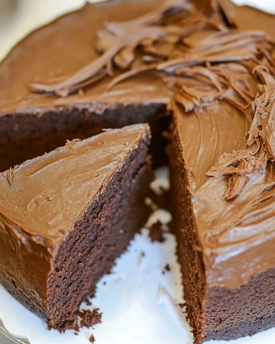 Delicious Fudgy Chocolate Avocado Cake shot