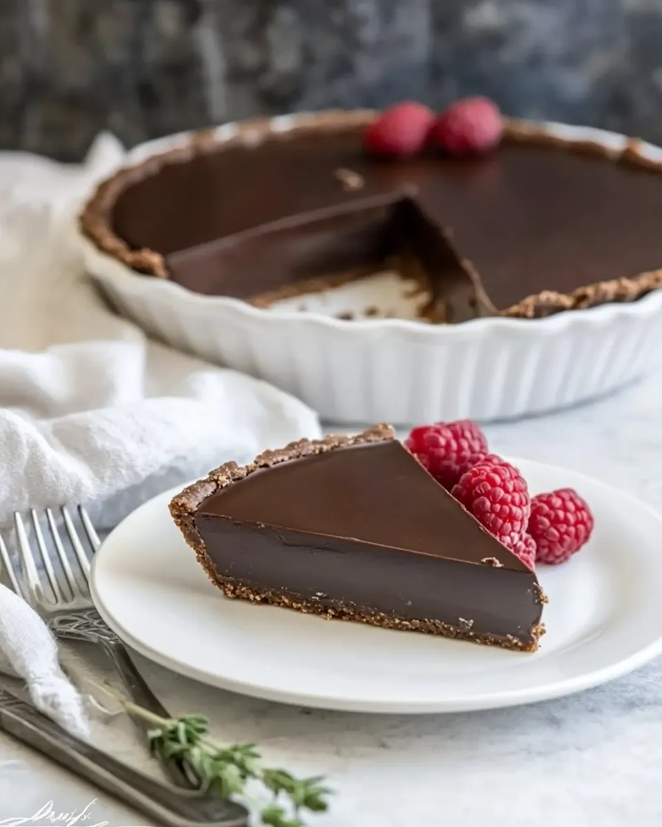 Classic Ganache Topped Chocolate Tart image