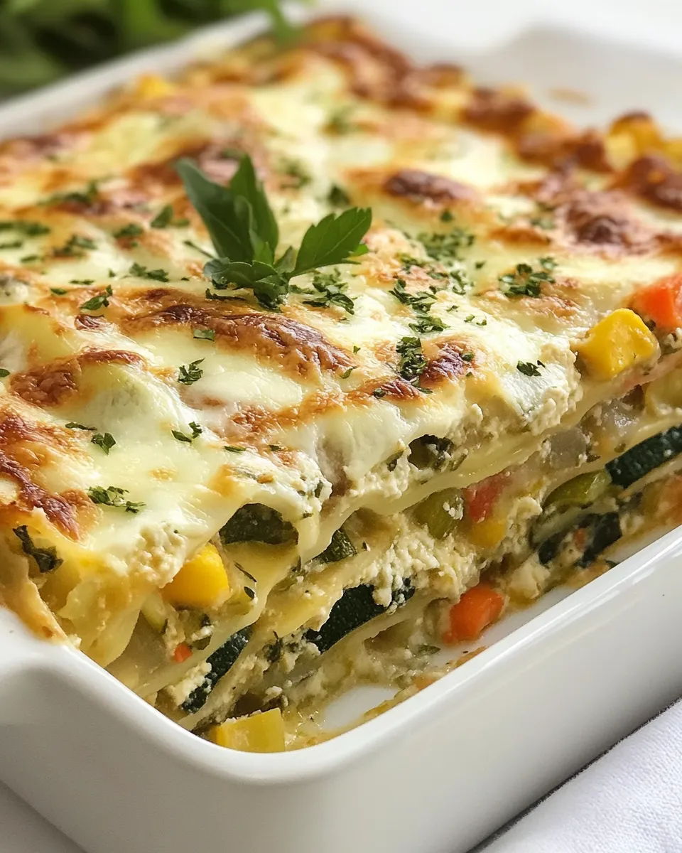 Homemade Garden Vegetable Lasagna recipe photo