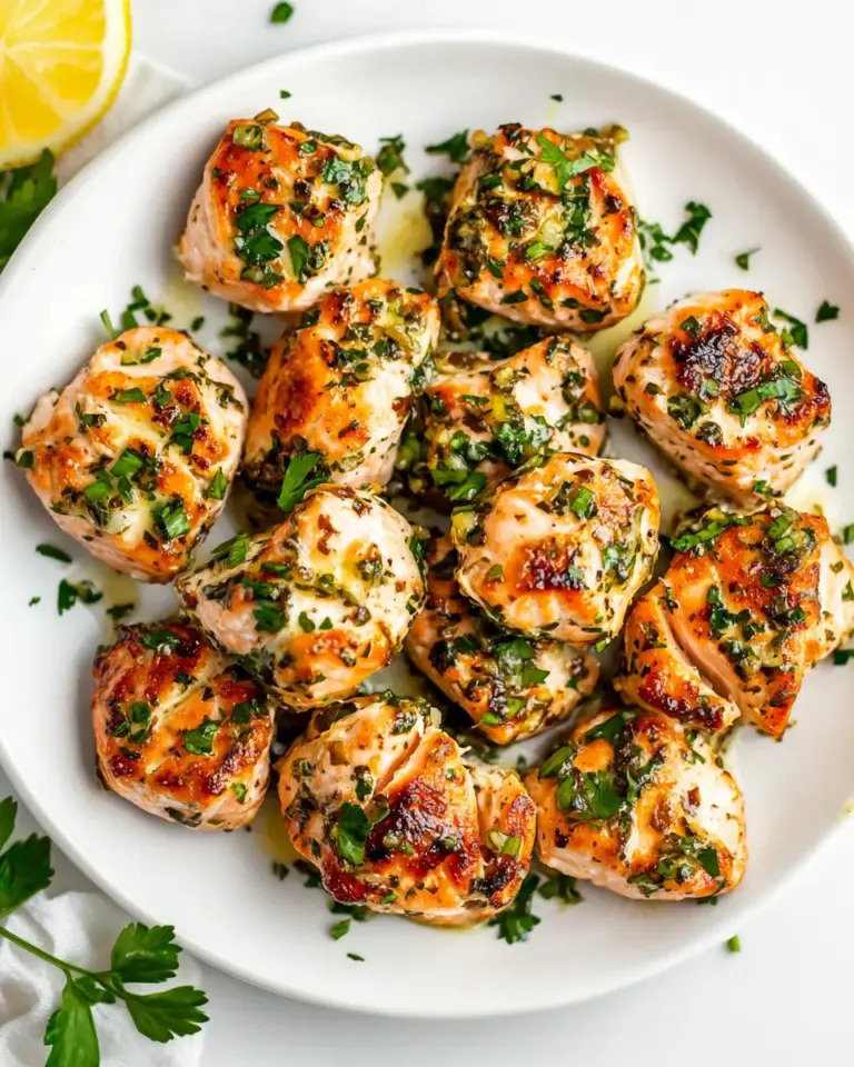 Homemade Garlic Butter Salmon Bites photo