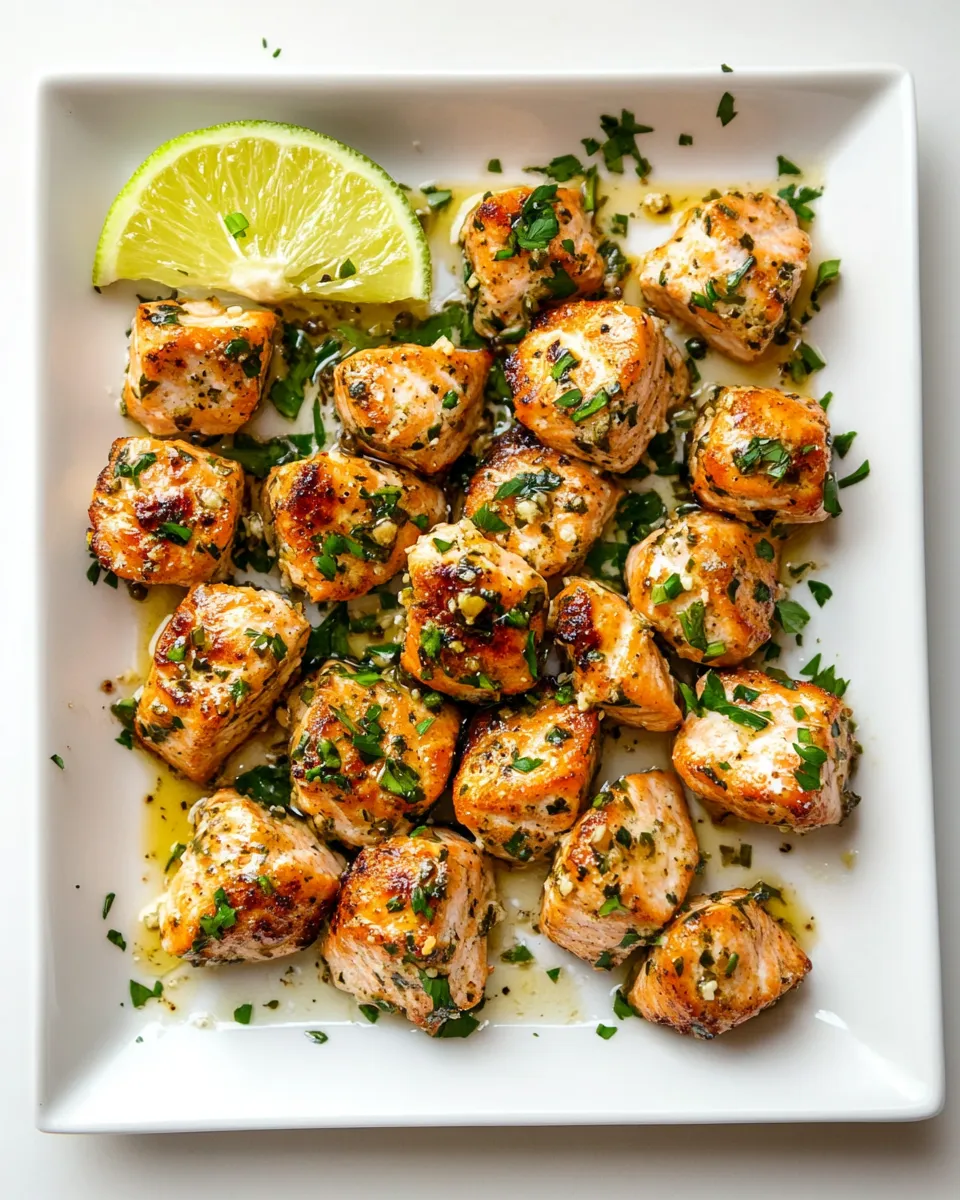 Classic Garlic Butter Salmon Bites image